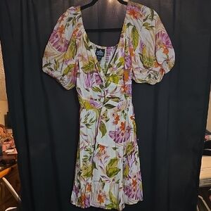 Angie Multicolor Floral Mini Dress